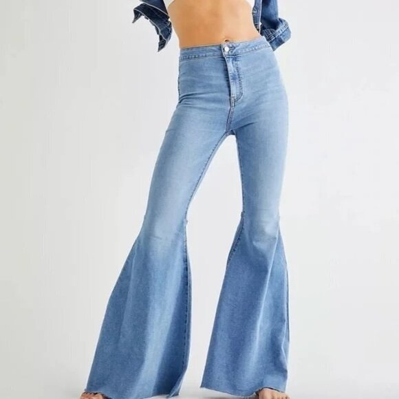 Free People Denim - NEW Free People Float On Flare Slim Jeans Stretch Size 27